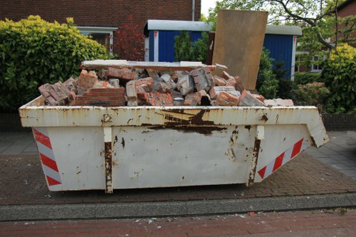 Waste collection trucks in South West London