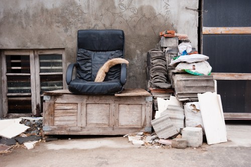 Community members participating in recycling program