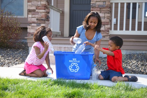 Commercial waste disposal services in action