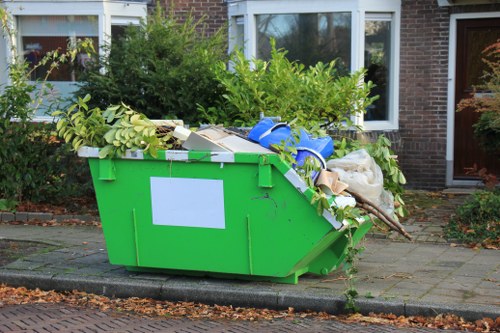 Local recycling facility processing used furniture materials